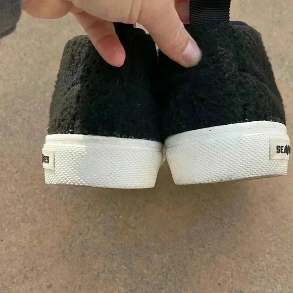 Seavees Legend 90 Black Recycled PET Shearling Shoes Sneakers Womens Size 10 - Picture 8 of 11